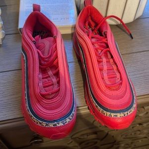 Nike red cheetah air max